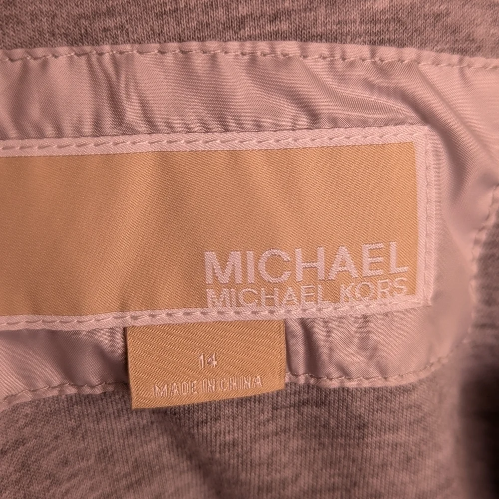 Michael Kors Silky Light Weight Wind Breaker Silver Jacket Teen  Size 14